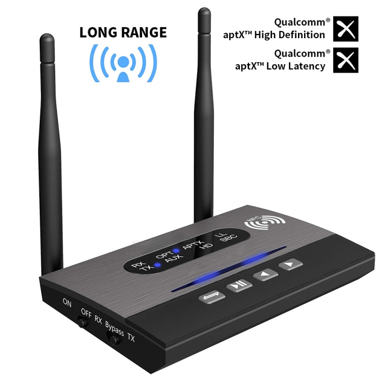 B22 Bluetooth 5.0 Transmitter Receiver APTx-HD LL Optical NFC Audio Adapter 3.5mm RCA AUX for TV / Home Stereo Headphone