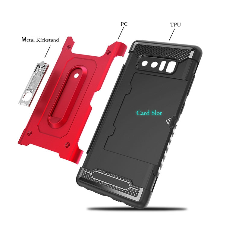 Shockproof PC + TPU Case for Galaxy Note 8, with Holder
