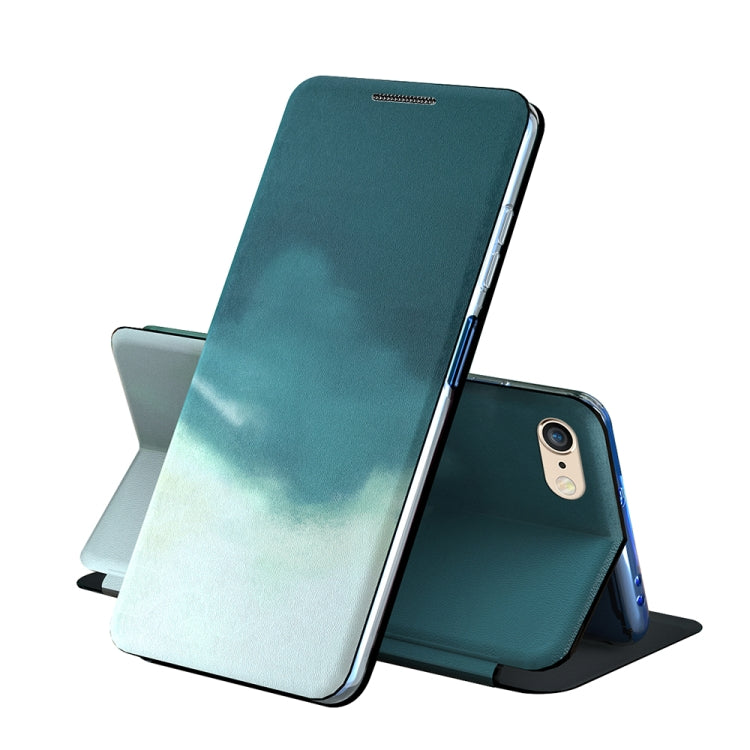 For iPhone 6 Plus / 6s Plus Voltage Watercolor Pattern Skin Feel Magnetic Horizontal Flip PU Leather Case with Holder