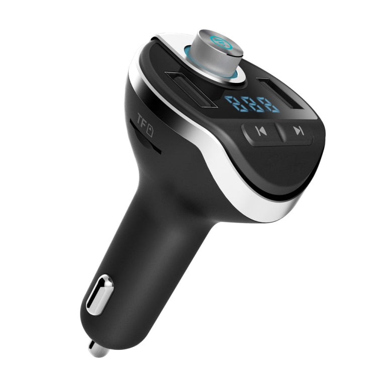T20 Car Fm Transmitter Handsfree Car Kit Audio Receiver for Music Lcd Mp3 Player Dual USB Car Charger