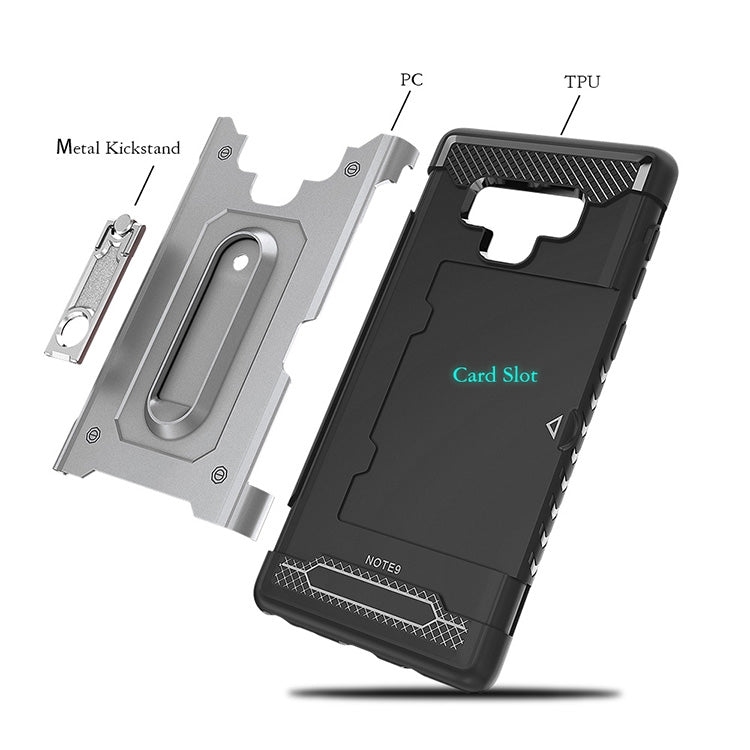 Shockproof PC + TPU Case for Galaxy Note 9, with Holder