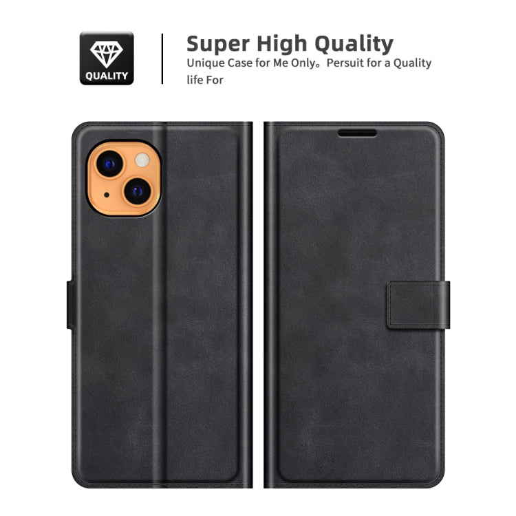 For iPhone 13 Retro Calf Pattern Buckle Horizontal Flip Leather Case with Holder & Card Slots & Wallet