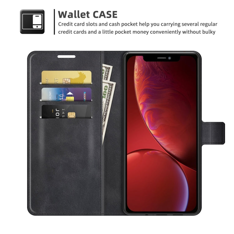 For iPhone 13 Retro Calf Pattern Buckle Horizontal Flip Leather Case with Holder & Card Slots & Wallet