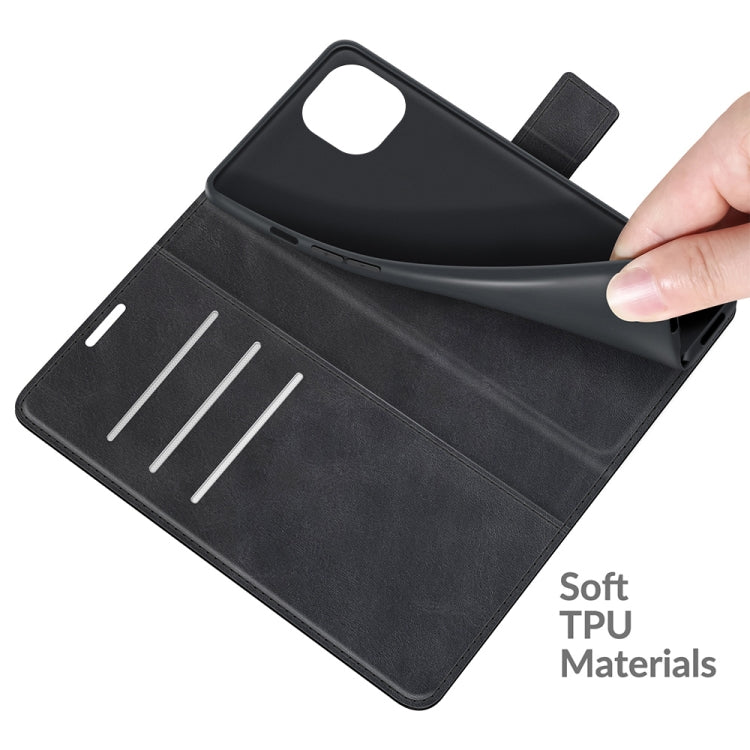 For iPhone 13 Retro Calf Pattern Buckle Horizontal Flip Leather Case with Holder & Card Slots & Wallet