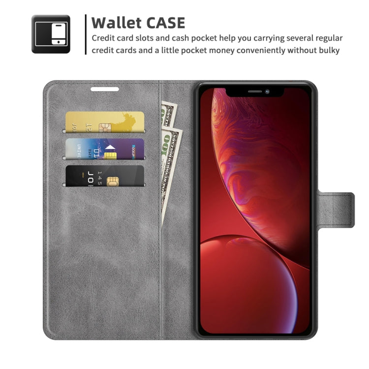 For iPhone 13 Retro Calf Pattern Buckle Horizontal Flip Leather Case with Holder & Card Slots & Wallet