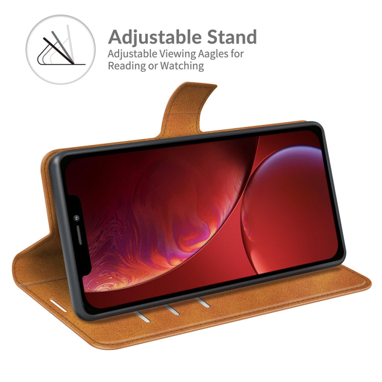 For iPhone 13 Retro Calf Pattern Buckle Horizontal Flip Leather Case with Holder & Card Slots & Wallet