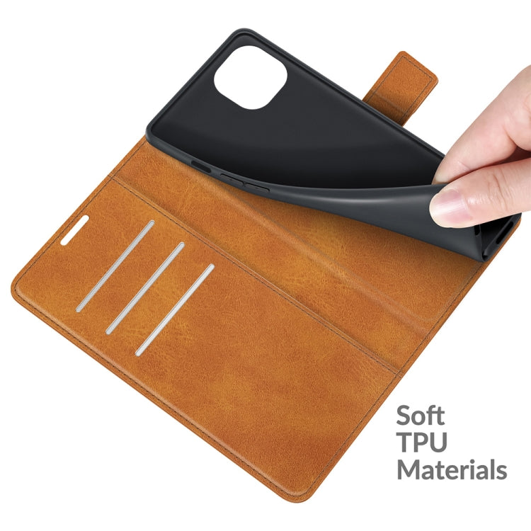 For iPhone 13 Retro Calf Pattern Buckle Horizontal Flip Leather Case with Holder & Card Slots & Wallet