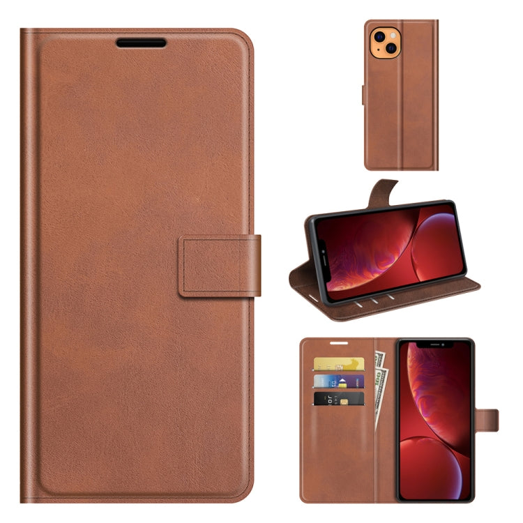 For iPhone 13 Pro Max Retro Calf Pattern Buckle Horizontal Flip Leather Case with Holder & Card Slots & Wallet