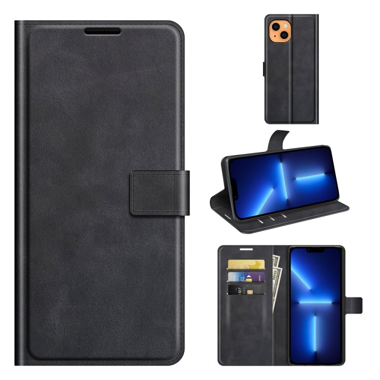 For iPhone 13 Pro Retro Calf Pattern Buckle Horizontal Flip Leather Case with Holder & Card Slots & Wallet