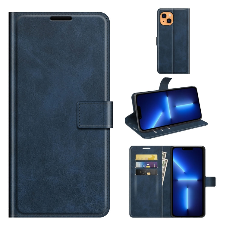 For iPhone 13 Pro Retro Calf Pattern Buckle Horizontal Flip Leather Case with Holder & Card Slots & Wallet