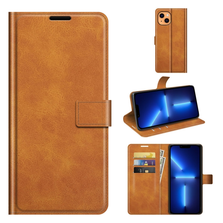 For iPhone 13 Pro Retro Calf Pattern Buckle Horizontal Flip Leather Case with Holder & Card Slots & Wallet