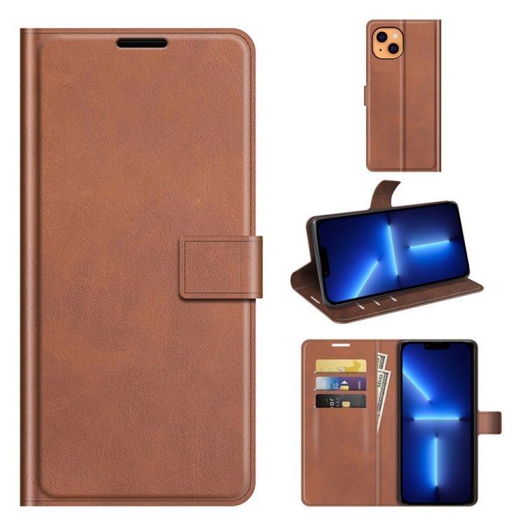 For iPhone 13 Pro Retro Calf Pattern Buckle Horizontal Flip Leather Case with Holder & Card Slots & Wallet