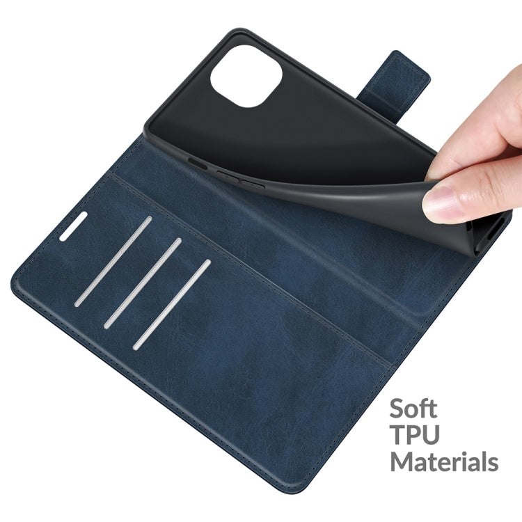 For iPhone 13 mini Retro Calf Pattern Buckle Horizontal Flip Leather Case with Holder & Card Slots & Wallet