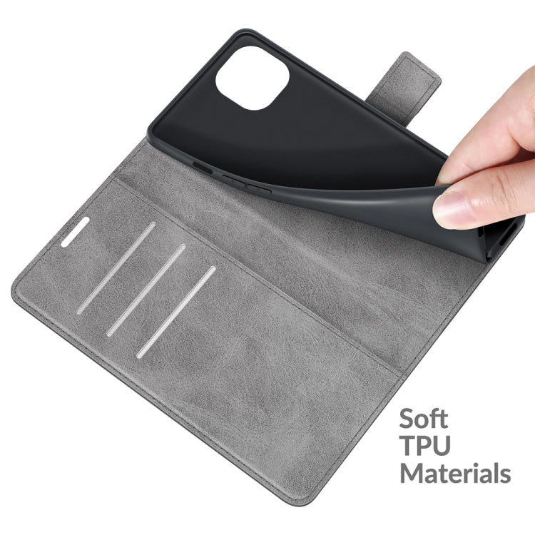 For iPhone 13 mini Retro Calf Pattern Buckle Horizontal Flip Leather Case with Holder & Card Slots & Wallet