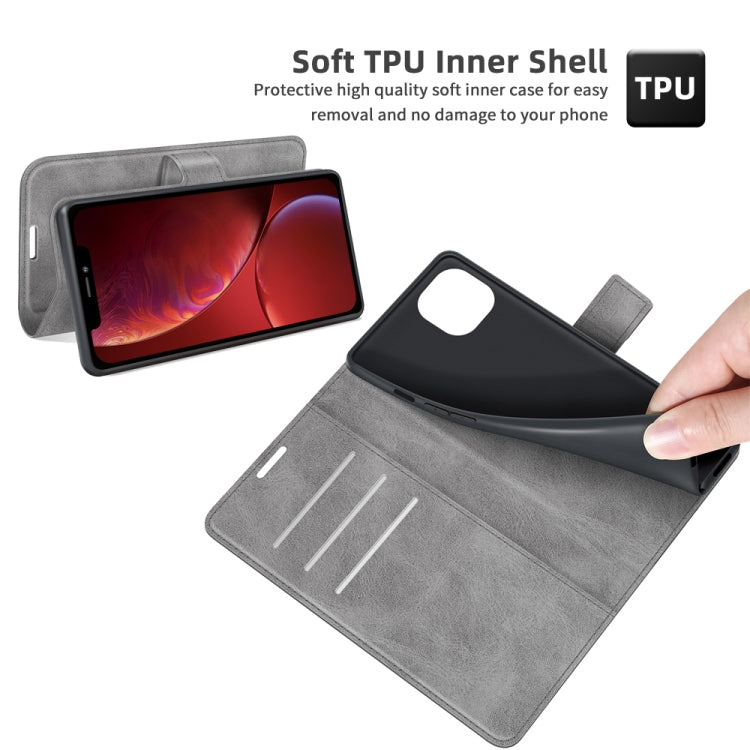 For iPhone 13 mini Retro Calf Pattern Buckle Horizontal Flip Leather Case with Holder & Card Slots & Wallet