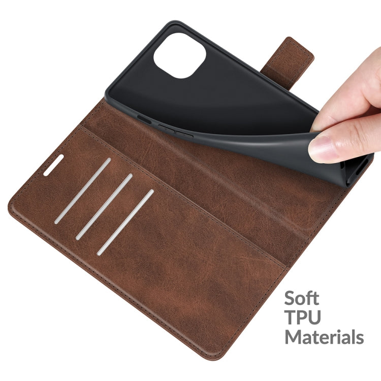 For iPhone 13 mini Retro Calf Pattern Buckle Horizontal Flip Leather Case with Holder & Card Slots & Wallet