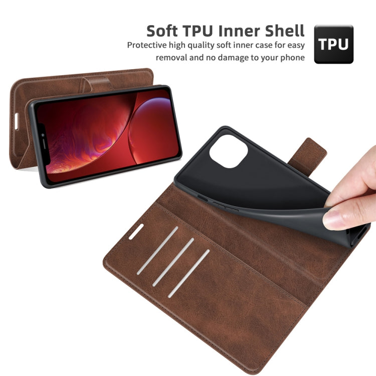 For iPhone 13 mini Retro Calf Pattern Buckle Horizontal Flip Leather Case with Holder & Card Slots & Wallet