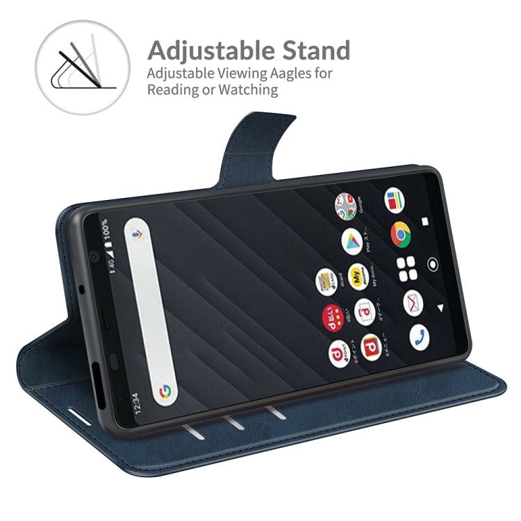 For Sony Xperia Ace II Retro Calf Pattern Buckle Card Wallet Left and Right Flip Phone Holster with Bracket Function