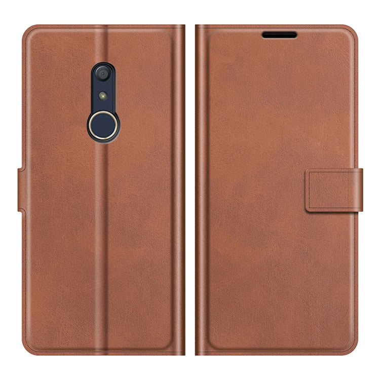 For Sony Xperia Ace II Retro Calf Pattern Buckle Card Wallet Left and Right Flip Phone Holster with Bracket Function