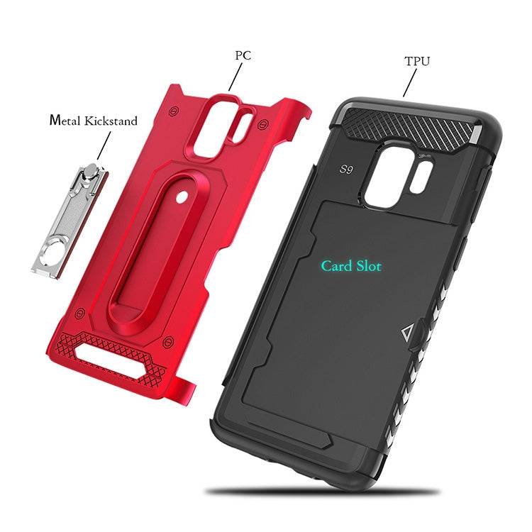 Shockproof PC + TPU Case for Galaxy S9, with Holder