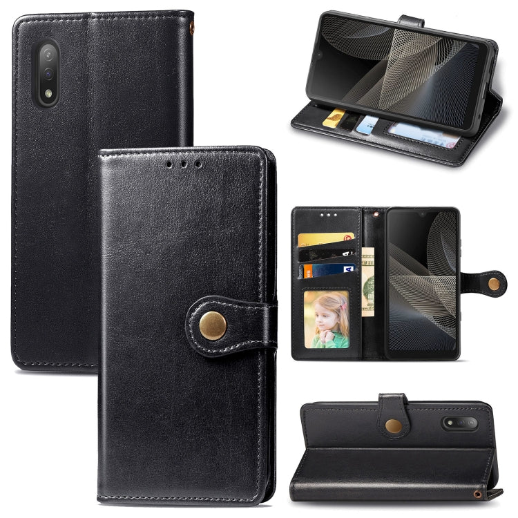 For Sony Xperia ACE II Solid Color Leather Buckle Phone Case with Lanyard & Photo Frame & Card Slot & Wallet & Stand Function