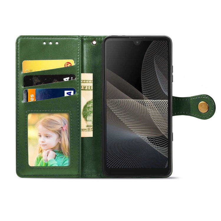 For Sony Xperia ACE II Solid Color Leather Buckle Phone Case with Lanyard & Photo Frame & Card Slot & Wallet & Stand Function