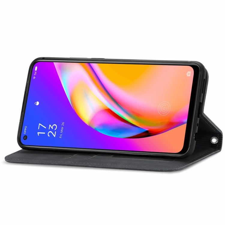 For OPPO A94 5G / A95 5G/F19 Pro+ /Reno5 Z Retro Skin Feel Business Magnetic Horizontal Flip Leather Case With Holder & Card Slots & Wallet & Photo Frame
