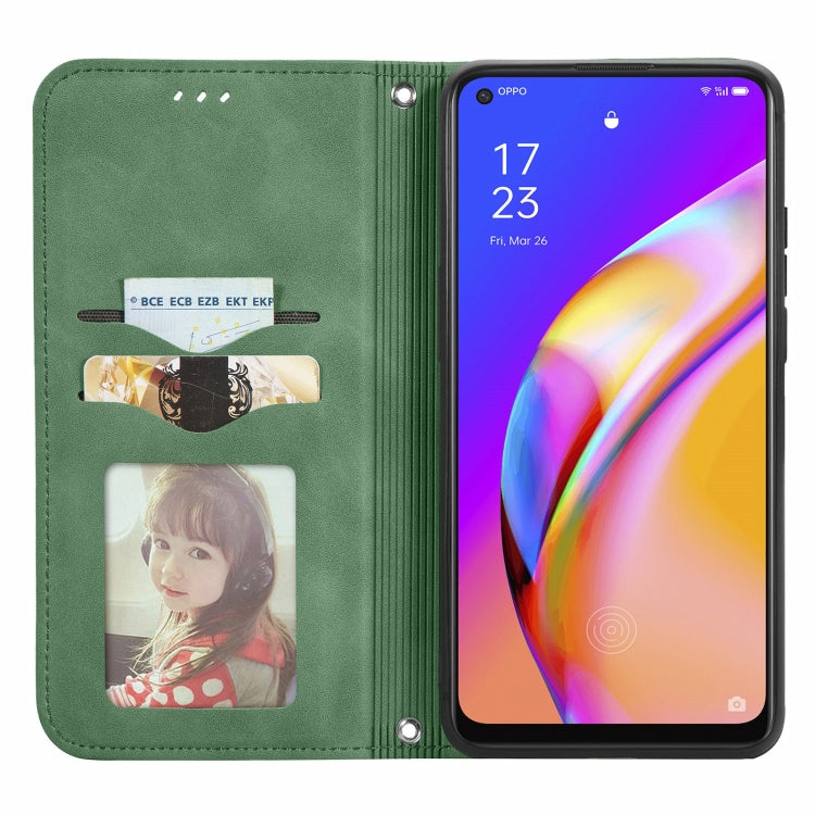 For OPPO A94 5G / A95 5G/F19 Pro+ /Reno5 Z Retro Skin Feel Business Magnetic Horizontal Flip Leather Case With Holder & Card Slots & Wallet & Photo Frame