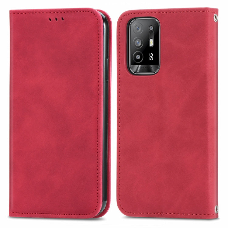 For OPPO A94 5G / A95 5G/F19 Pro+ /Reno5 Z Retro Skin Feel Business Magnetic Horizontal Flip Leather Case With Holder & Card Slots & Wallet & Photo Frame