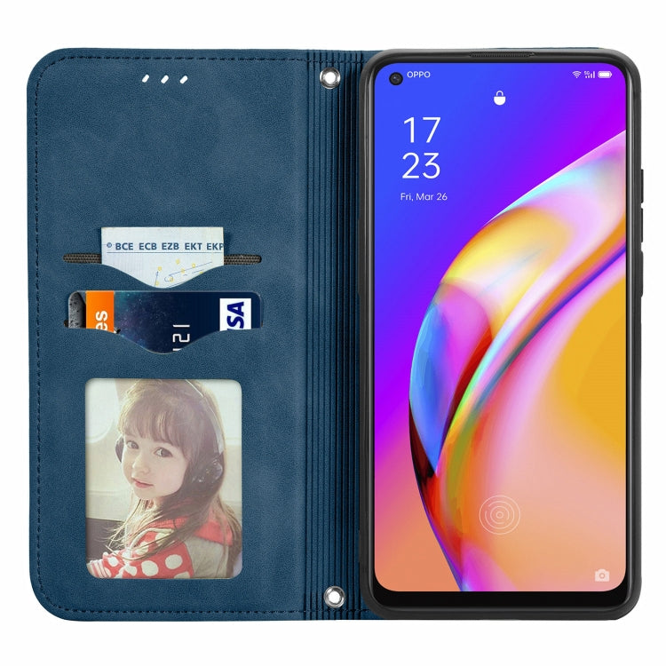 For OPPO A94 5G / A95 5G/F19 Pro+ /Reno5 Z Retro Skin Feel Business Magnetic Horizontal Flip Leather Case With Holder & Card Slots & Wallet & Photo Frame