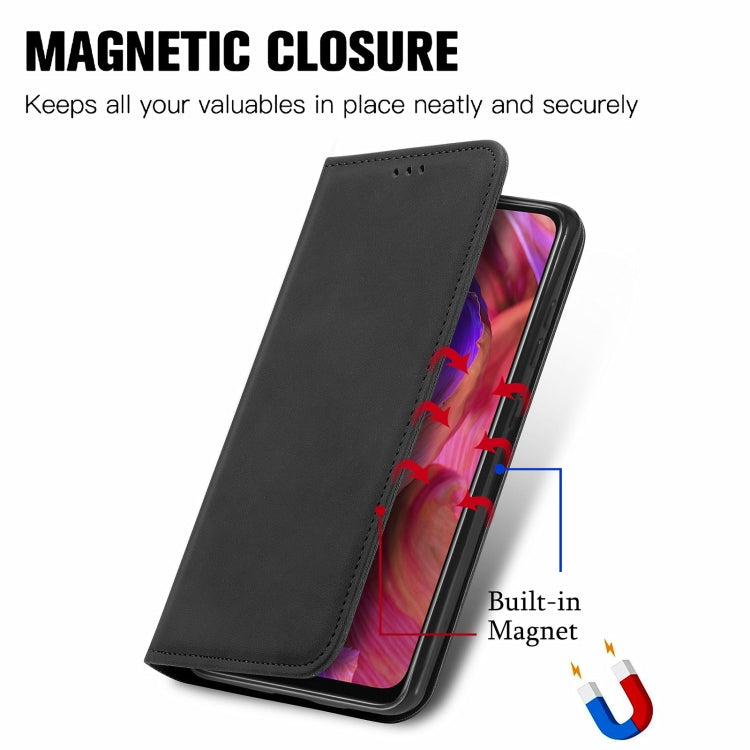 For OPPO A54 5G Retro Skin Feel Business Magnetic Horizontal Flip Leather Case With Holder & Card Slots & Wallet & Photo Frame