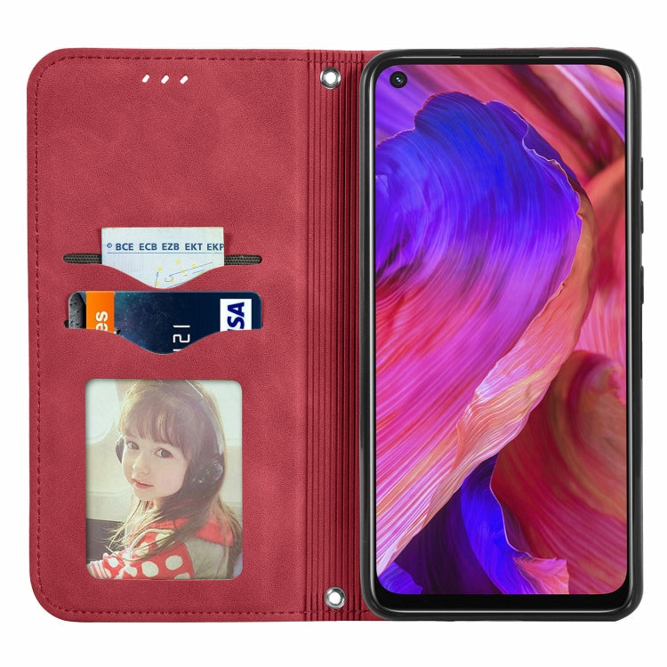 For OPPO A54 5G Retro Skin Feel Business Magnetic Horizontal Flip Leather Case With Holder & Card Slots & Wallet & Photo Frame