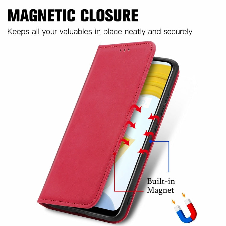 For OPPO Realme C21 Retro Skin Feel Business Magnetic Horizontal Flip Leather Case With Holder & Card Slots & Wallet & Photo Frame