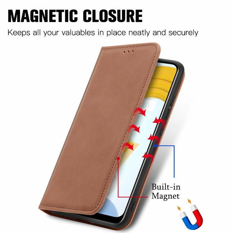 For OPPO Realme C21 Retro Skin Feel Business Magnetic Horizontal Flip Leather Case With Holder & Card Slots & Wallet & Photo Frame
