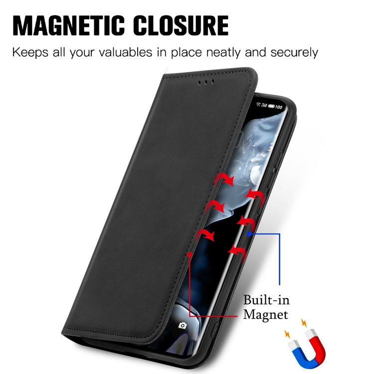 For Meizu 18 Retro Skin Feel Business Magnetic Horizontal Flip Leather Case With Holder & Card Slots & Wallet & Photo Frame