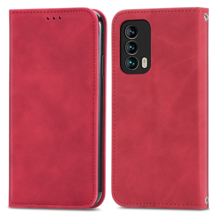 For Meizu 18 Retro Skin Feel Business Magnetic Horizontal Flip Leather Case With Holder & Card Slots & Wallet & Photo Frame