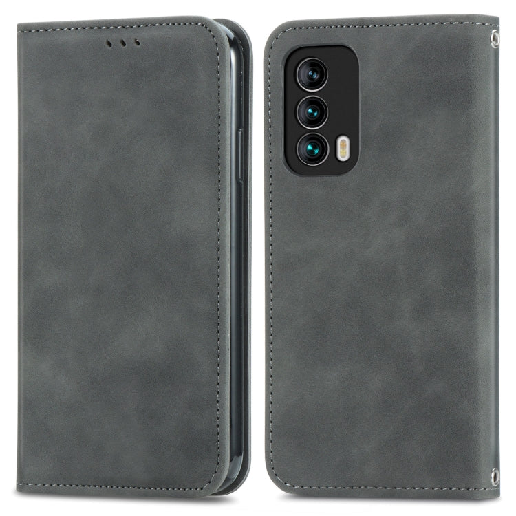 For Meizu 18 Retro Skin Feel Business Magnetic Horizontal Flip Leather Case With Holder & Card Slots & Wallet & Photo Frame