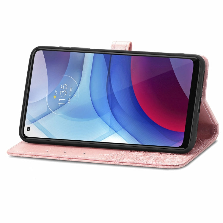 For Motorola Moto G Power 2021 Mandala Flower Embossed Horizontal Flip Leather Case with Holder & Three Card Slots & Wallet & Lanyard