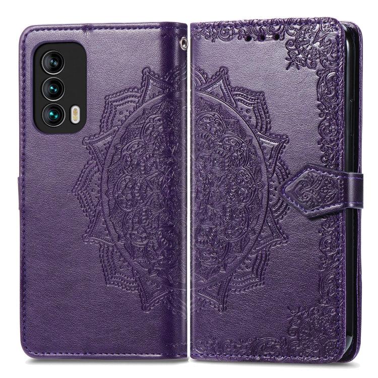 For Meizu 18 Mandala Flower Embossed Horizontal Flip Leather Case with Holder & Three Card Slots & Wallet & Lanyard