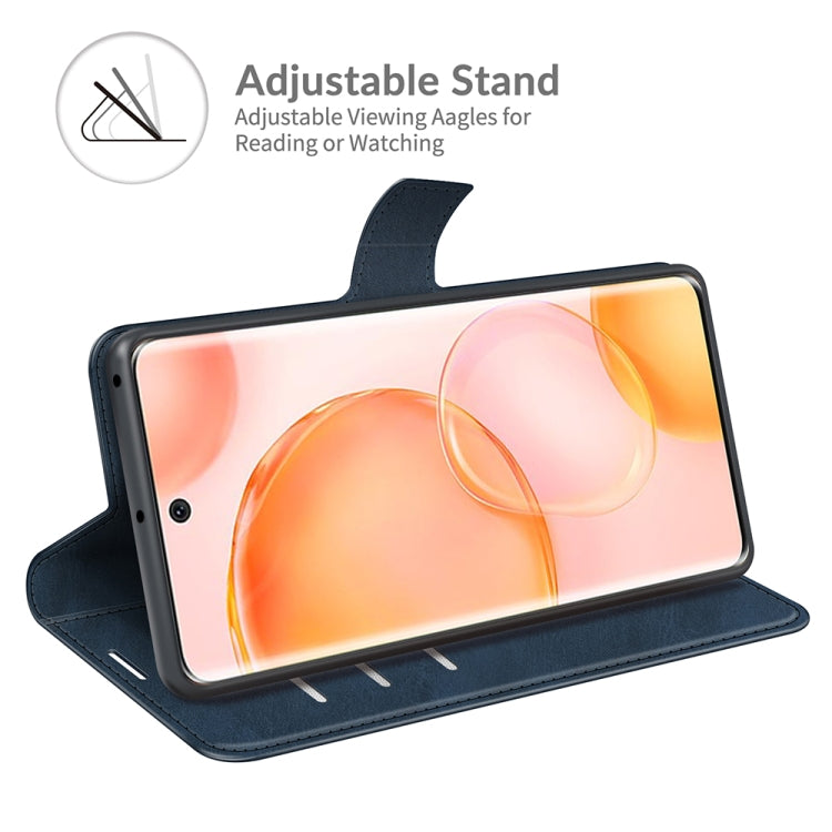 Retro Calf Pattern Buckle Card Wallet Left and Right Flip Phone Holster with Bracket Function For Honor 50