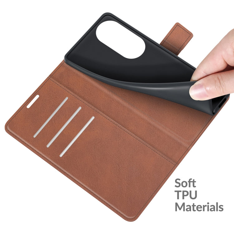 Retro Calf Pattern Buckle Card Wallet Left and Right Flip Phone Holster with Bracket Function For Honor 50 Pro