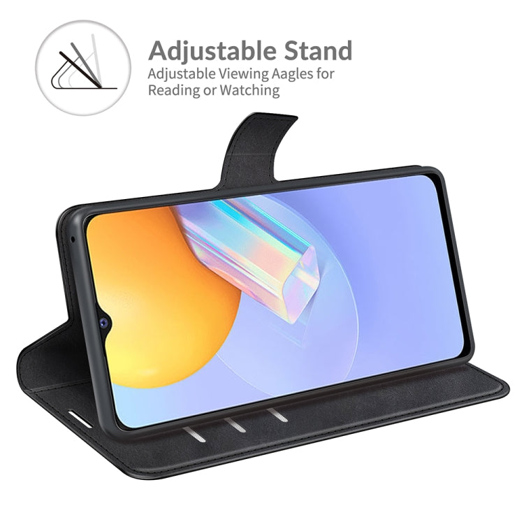 Retro Calf Pattern Buckle Card Wallet Left and Right Flip Phone Holster with Bracket Function For vivo Y31 / vivo Y51 2020ï¼ˆIndiaï¼‰