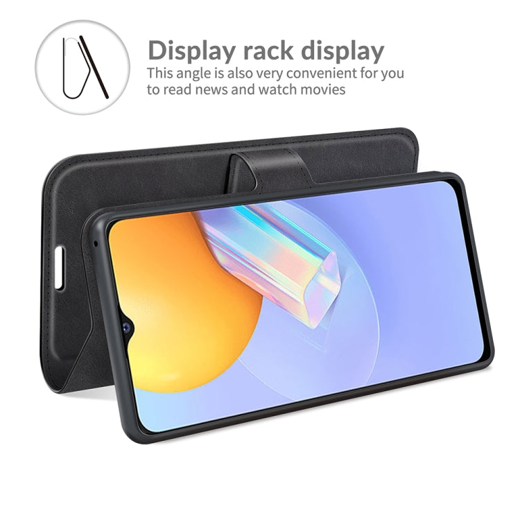 Retro Calf Pattern Buckle Card Wallet Left and Right Flip Phone Holster with Bracket Function For vivo Y31 / vivo Y51 2020ï¼ˆIndiaï¼‰