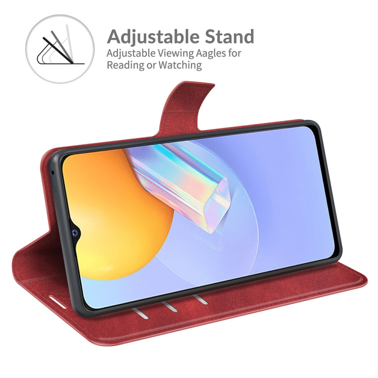 Retro Calf Pattern Buckle Card Wallet Left and Right Flip Phone Holster with Bracket Function For vivo Y31 / vivo Y51 2020ï¼ˆIndiaï¼‰