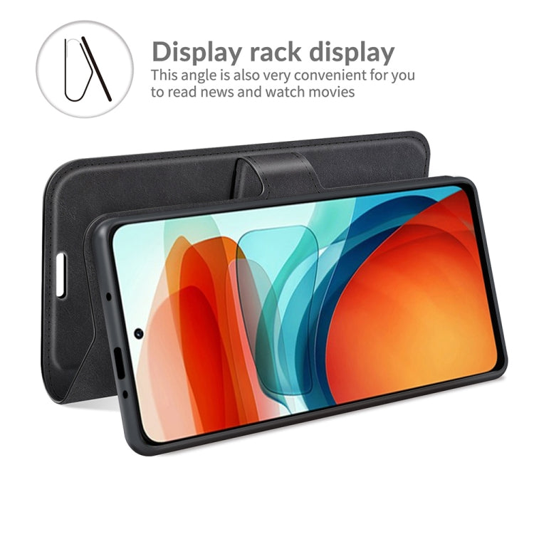 Retro Calf Pattern Buckle Card Wallet Left and Right Flip Phone Holster with Bracket Function For Xiaomi Redmi Note 10 Pro 5G/Poco X3 GT