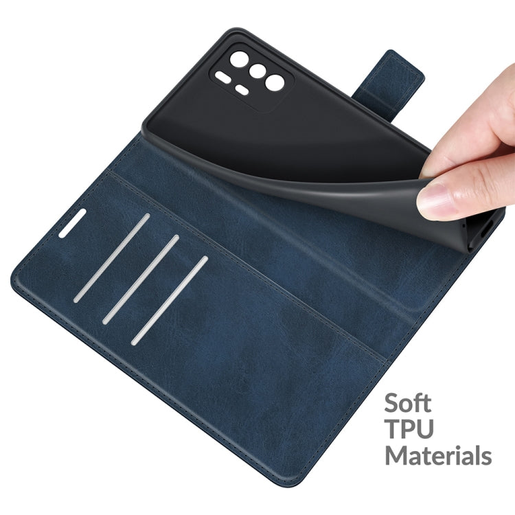 Retro Calf Pattern Buckle Card Wallet Left and Right Flip Phone Holster with Bracket Function For Xiaomi Redmi Note 10 Pro 5G/Poco X3 GT
