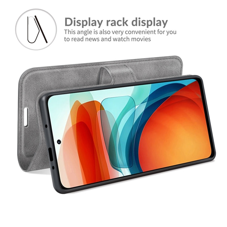 Retro Calf Pattern Buckle Card Wallet Left and Right Flip Phone Holster with Bracket Function For Xiaomi Redmi Note 10 Pro 5G/Poco X3 GT
