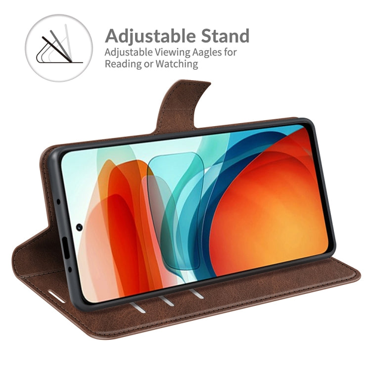 Retro Calf Pattern Buckle Card Wallet Left and Right Flip Phone Holster with Bracket Function For Xiaomi Redmi Note 10 Pro 5G/Poco X3 GT