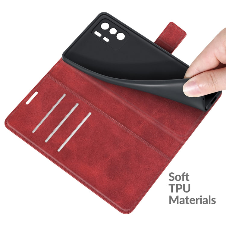 Retro Calf Pattern Buckle Card Wallet Left and Right Flip Phone Holster with Bracket Function For Xiaomi Redmi Note 10 Pro 5G/Poco X3 GT