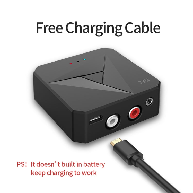 M21 NFC Bluetooth 5.0 Receiver & Transmitter 2 in 1, Support 3.5mm AUX / RCA